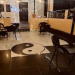 Black and White cafe and homestay interior