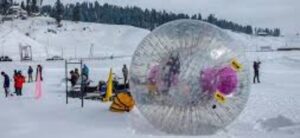 Zorbing in Solang Valley